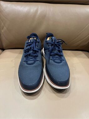 COLE HAAN MEN'S GRAND ATLANTIC SNEAKER MARINE BLUE/BRITISH TAN C35467